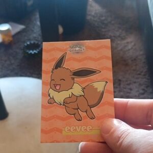Pokemon Eevee Card - Orange and Brown